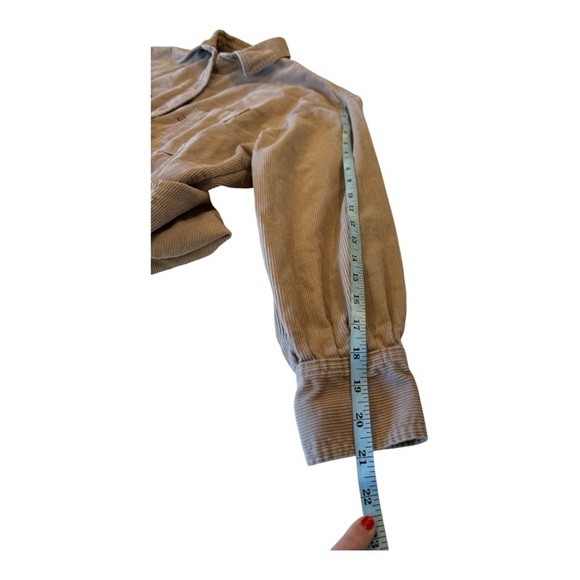 Levi’s Corduroy Remi Utility Button Down Oversized Jacket Shirt Iced Coffee - Picture 15 of 16